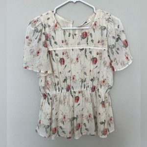 Beautiful cream and floral top